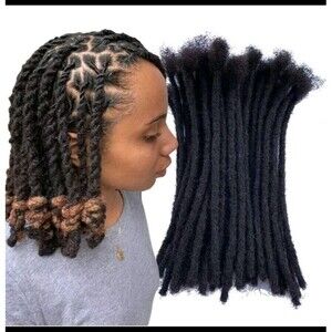 Handmade Interlocking Locks 100% Real Human Hair , 6 In, 30 Strands